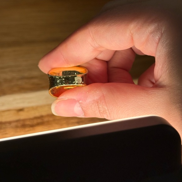 Gold Wide Band Ring - Picture 4 of 5